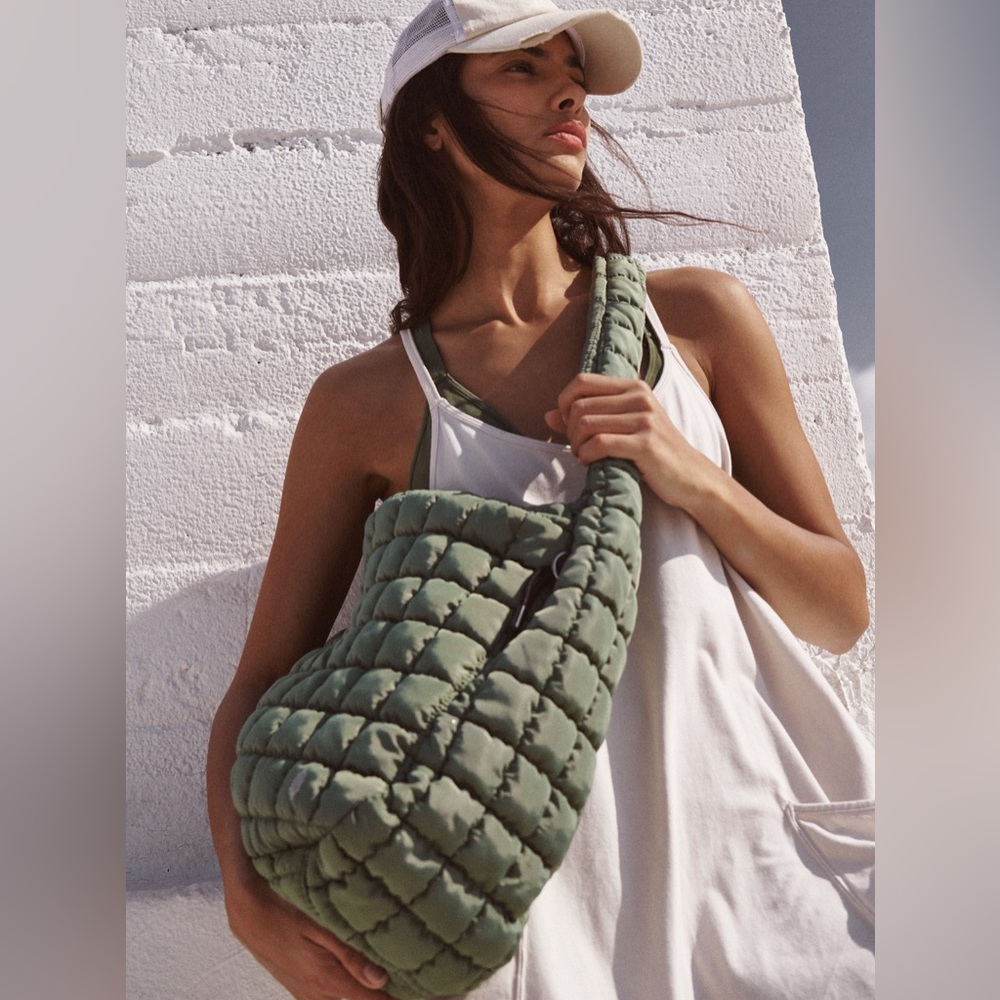 Free People Movement Quilted Caryall Green Washed Sage FP Movement